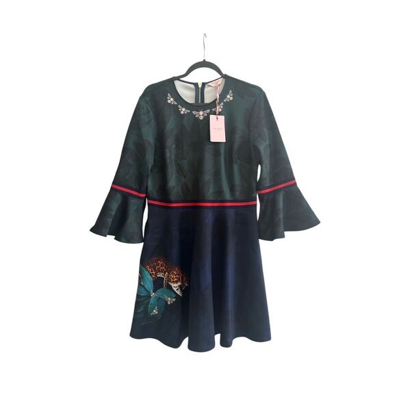 NWT Ted Baker Emileen Houdini Mashup Skater Dress Size 4( or10) - Picture 4 of 11